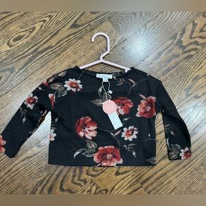 bailey’s blossoms black floral sweater